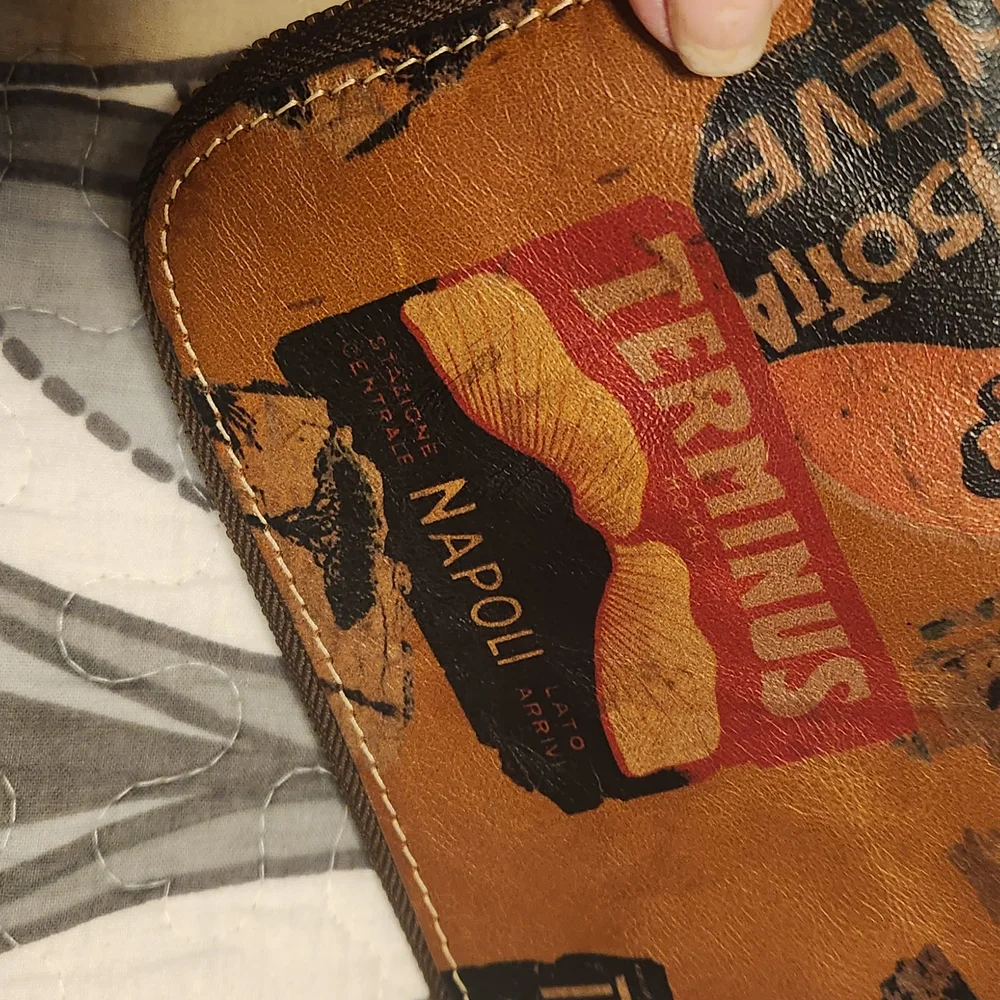 Patricia Nash Brown Graphic Wristlet Wallet - Picture 4 of 8